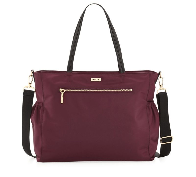 milly minis solid stitch diaper bag