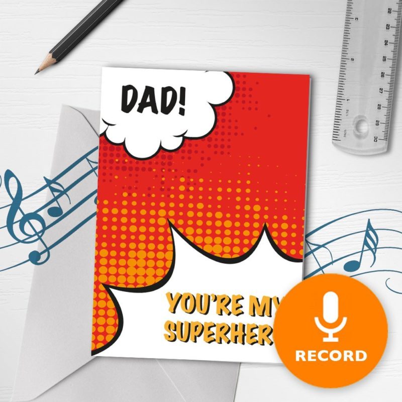 recordable greeting card for father's day