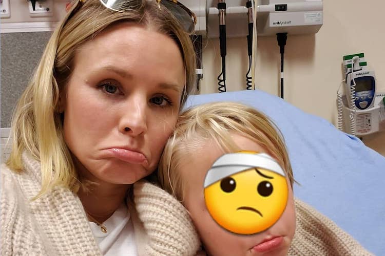 kristen bell shares story of daughter's first visit to emergency room