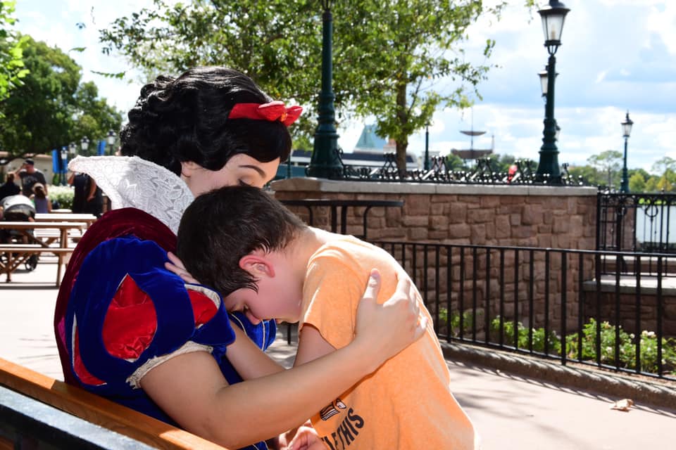 Snow white helps young boy with autism