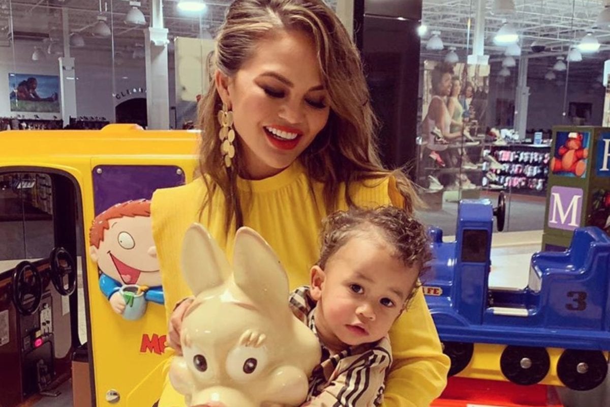 Fellow Moms Can't Get Over How Well Behaved Chrissy Teigen's Son Is While Getting His First Haircut