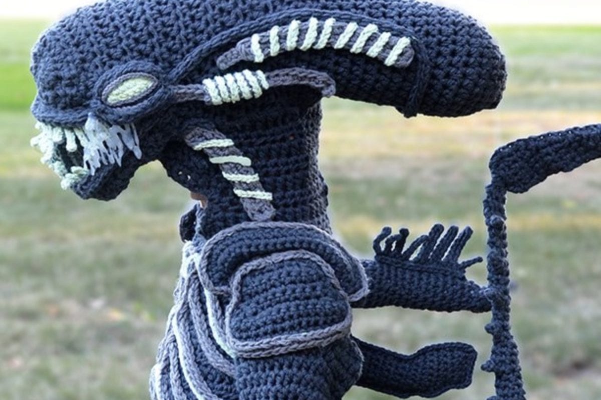 Mom Crochets Incredibly Accurate 'Alien vs. Predator' Costumes for Young Sons