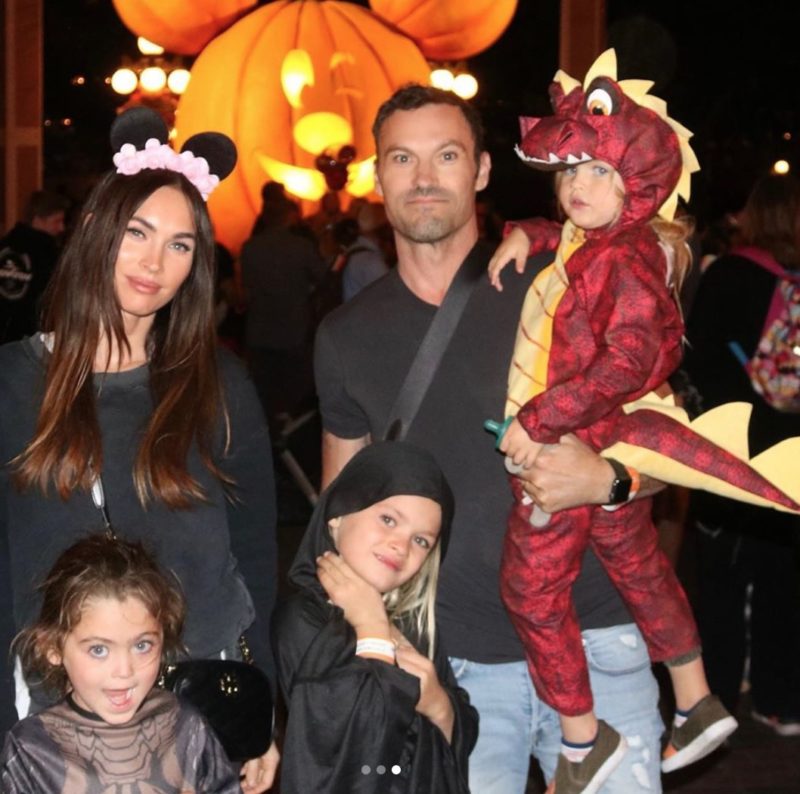 Actress Megan Fox Shares Sweet, But Rare, Halloween Snaps of Kids With Dad Brian Austin Green | Celebrity moms: they're just like us ... when it comes to getting one good photo of their kids where no one is crying and everyone is looking at the camera.