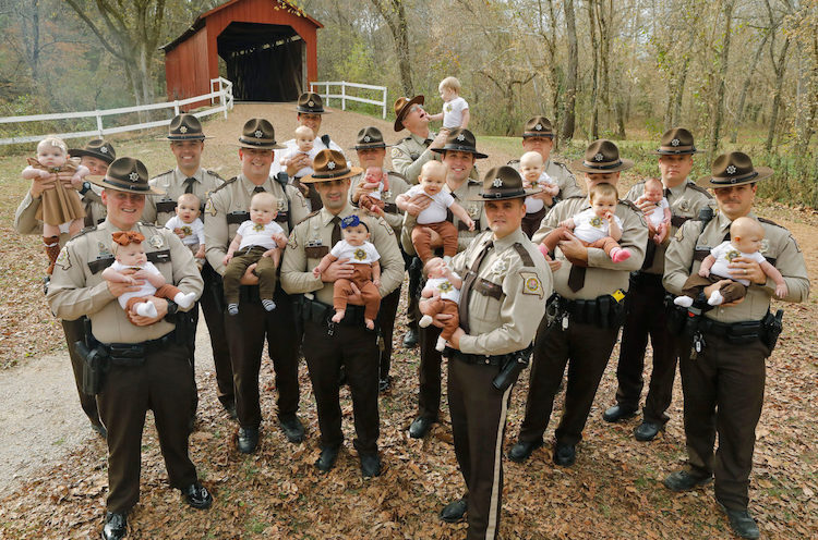 this missouri sheriff's department welcomed 17 (!!!) babies this year, and it's all thanks to paternity leave