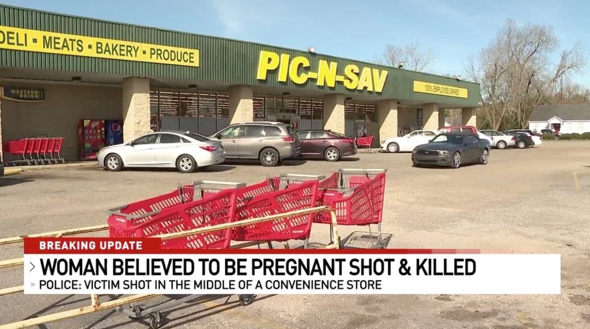pregnant mom killed in grocery store in front of kids