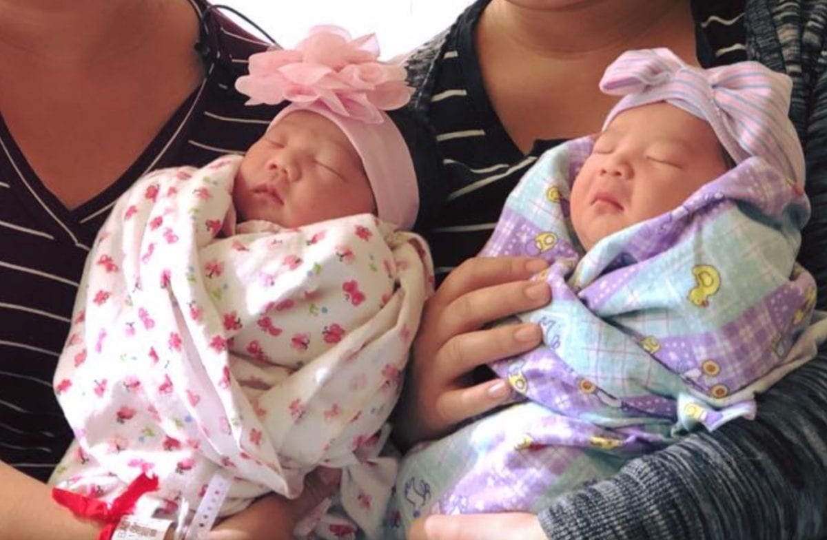 Twin Sisters With Different Due Dates Went Into Labor Early on the Same Day After Enduring Miscarriages Just Months Apart | "They seem to get along with each other. They fall asleep next to each other fine, they cry at the same time."