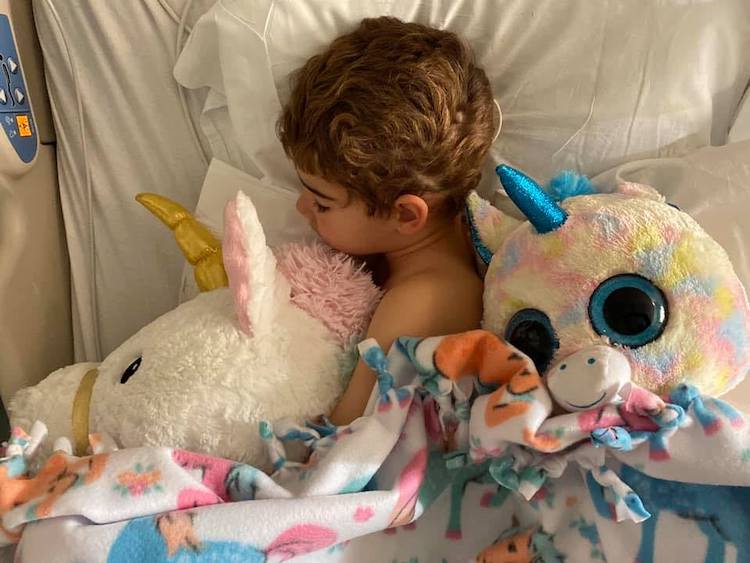 wyatt haas: 5-year-old with brain cancer gets magical surprise before beginning treatment: a real-life unicorn ride!