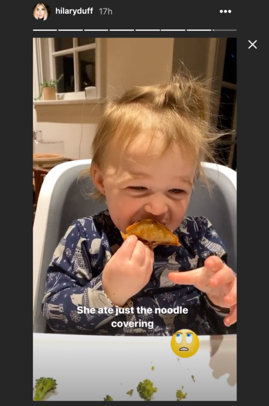 hilary duff shares how she tried to trick her daughter into eating her veggies, but it didn't work | hilary duff, mom of two, is now the throes of picking eating, but has luckily figured out a few things that her daughter banks, who turned one in october, enjoys eating on a regular basis.