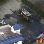 School Bus Driver Transporting a Student in a Wheelchair Is Able to Get All of His Passengers off Safely Before Bus Bursts Into Flames