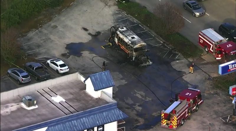 School Bus Driver Transporting a Student in a Wheelchair Is Able to Get All of His Passengers off Safely Before Bus Bursts Into Flames | A 9-year-old special needs student, an aide, a nurse, and a bus driver were aboard the bus that caught fire during an afternoon drop off in Houston, Texas.