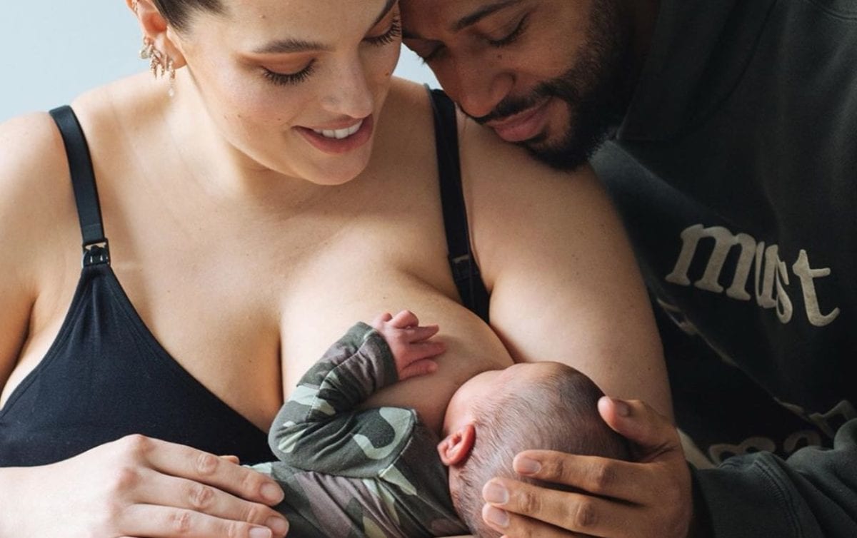 First Photo Model Ashley Graham Shares of Her Newborn Son Is One of Him Breastfeeding | "I remember holding Isaac for the first time and telling Justin, 'Now we’re family forever.' I have so many reasons to be grateful..."
