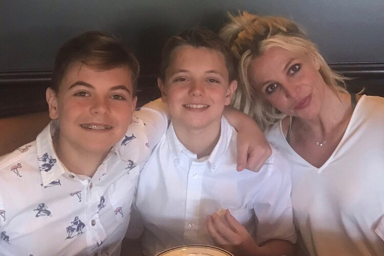 britney spears' 13-year-old son jumped on instagram to trash talk britney's dad and says his mom may never sing again as britney herself considers removing k.fed tattoo