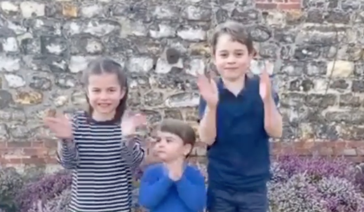 Kate Middleton Shares Video of Prince George, Princess Charlotte, and Prince Louis Clapping for Healthcare Professionals in Cute Video