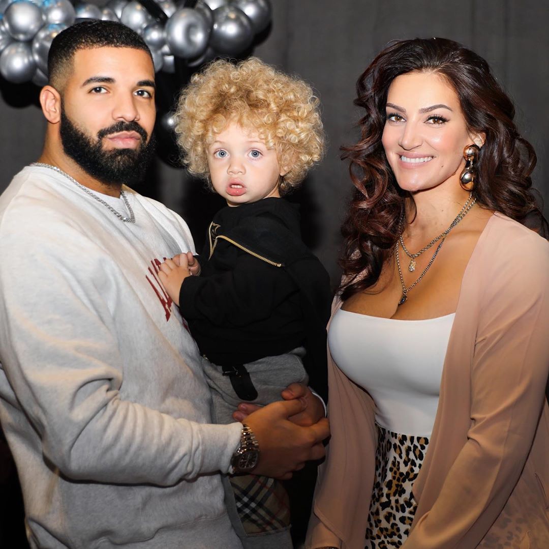 drake shares photos of his son for the first time since his birth two years ago