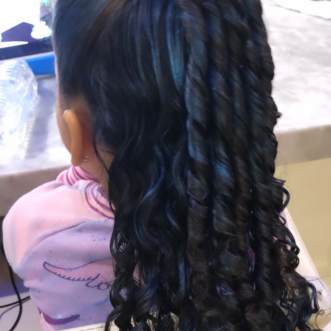 Blac Chyna Dyes Daughter's Hair, Her Blue Curls Are Precious
