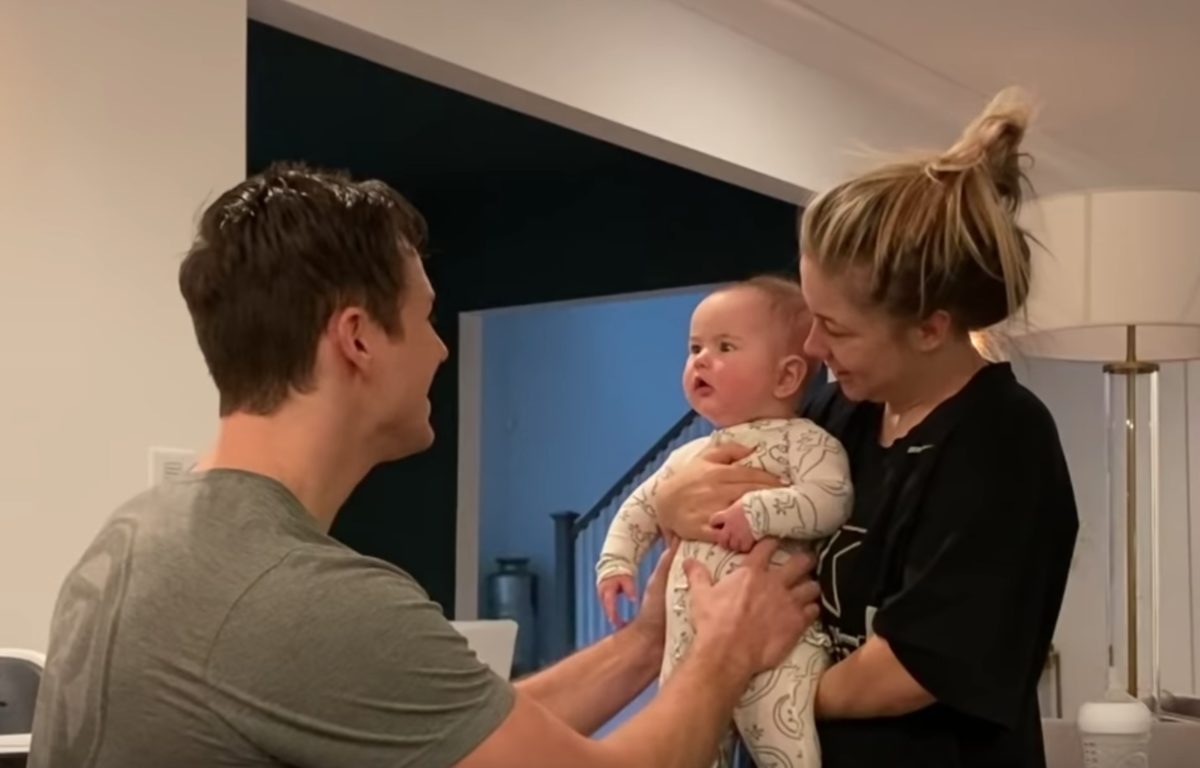 Shawn Johnson Cuts Husband's Long Hair Off, Then Films Their Daughter's Reaction to Seeing Him for the First Time