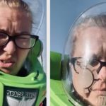 Mom Dons Her Kid's Buzz Lightyear Helmet In Public After Her Husband Insisted That She Wear a Mask in Public