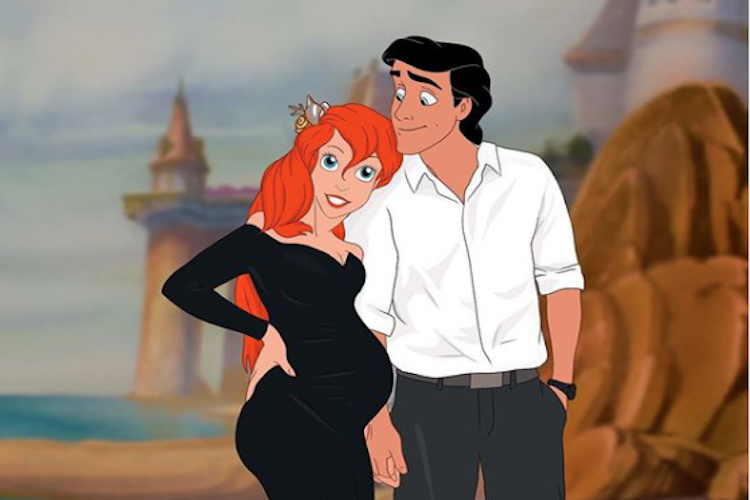 Artist Creates Pregnant Disney Princesses Who Know How to Turn a Modern Maternity Look