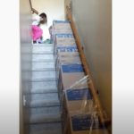 Dad Creates Quarantine Slide in Home for Kids... You Just Need Boxes and Tape