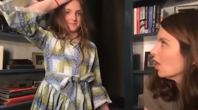 tina fey's 8-year-old disses her during home interview