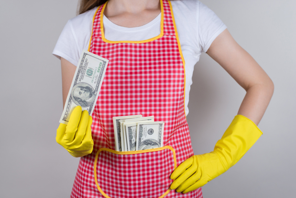 my husband and i split household costs 50/50, but he definitely doesn't do 50 percent of the housework: advice?