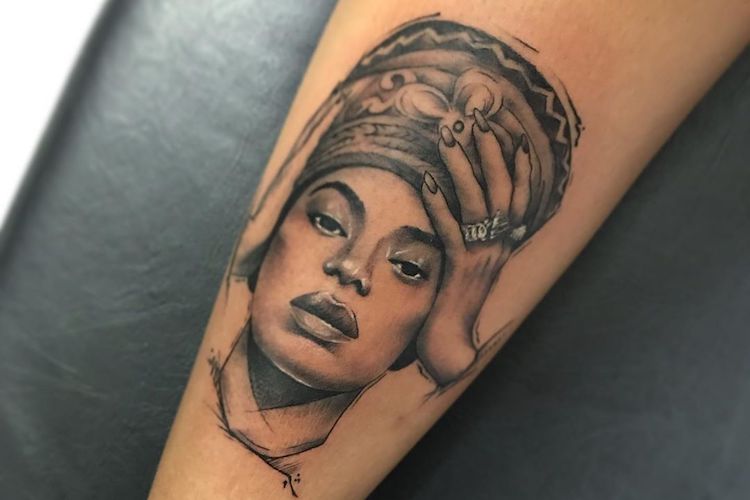 Queen tattoos ivy Beyonce's 3