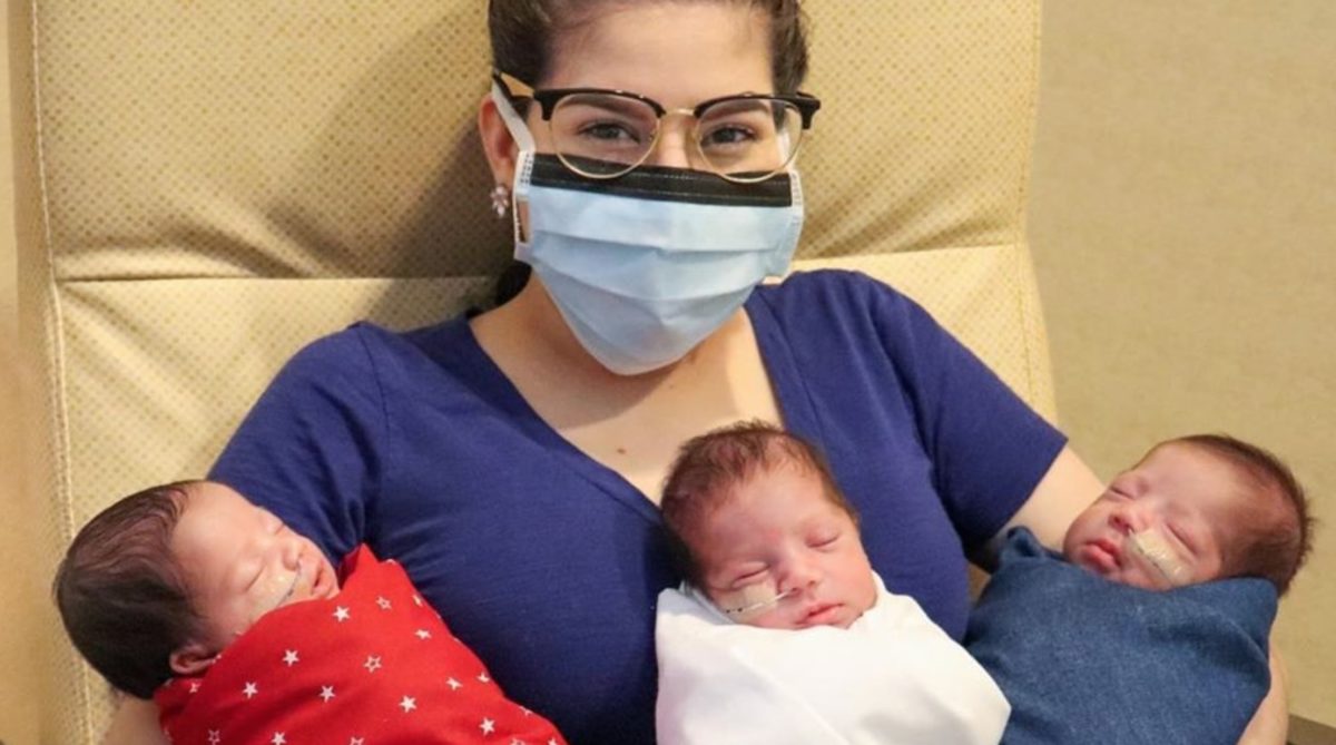 woman beats coronavirus, births triplets via c-section 