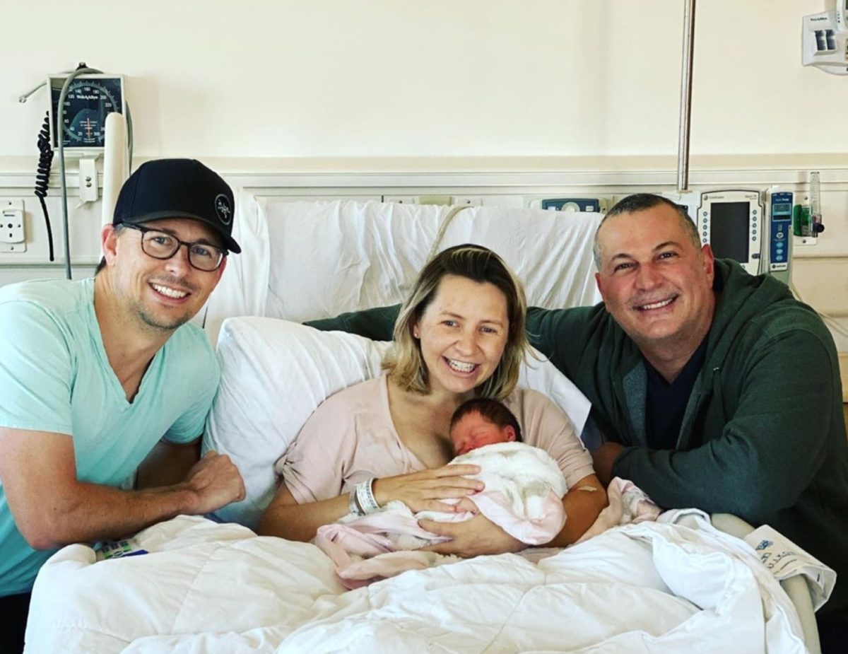 beverley mitchell welcomes her 'gold after the rainbow baby'