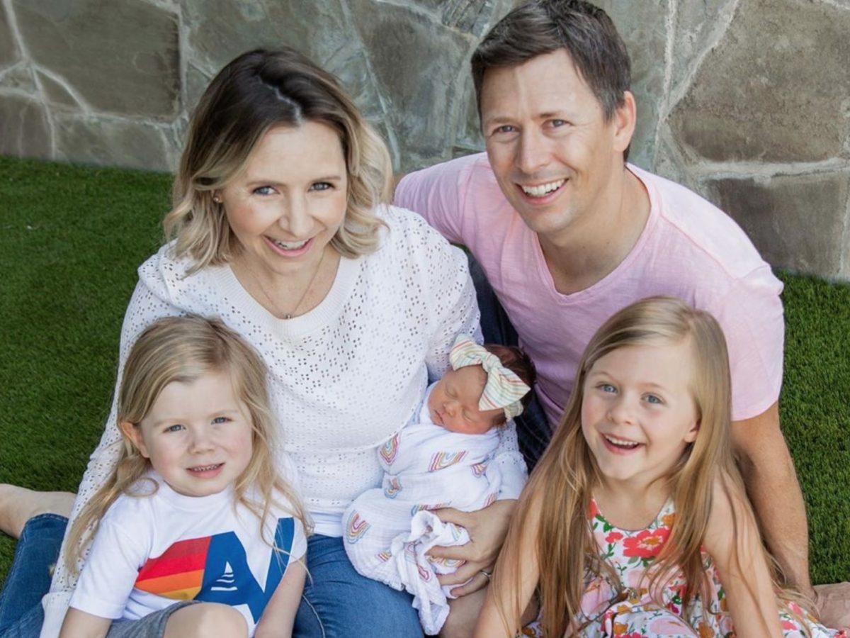 beverley mitchell welcomes her 'gold after the rainbow baby'