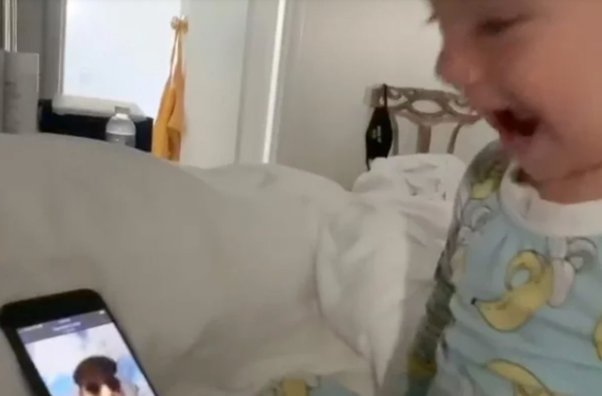 Amanda Kloot's Shared a Video of Her and Nick Cordero's Son Watching Videos of Him and Kissing the Phone Days After Nick's Passing