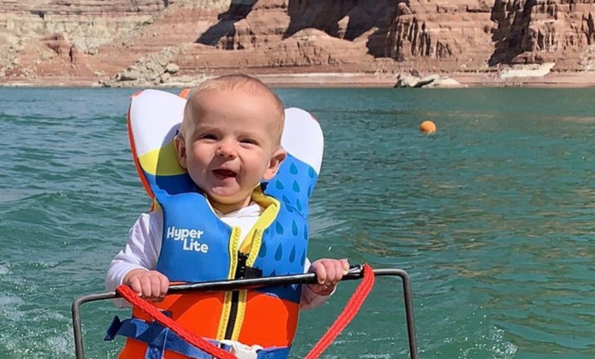 six-month-old baby now holds a world record after becoming the youngest person to ever waterski and there's video to prove it
