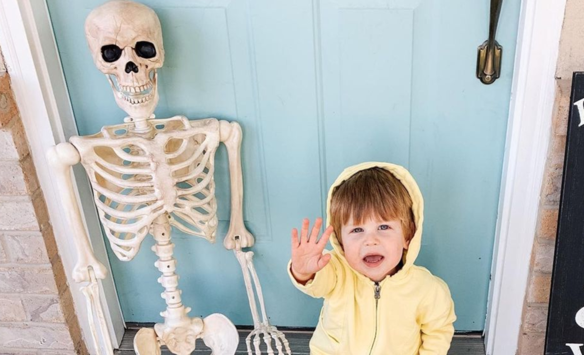 Toddler Brings Skeleton BFF Everywhere And It's Spooky Sweet 