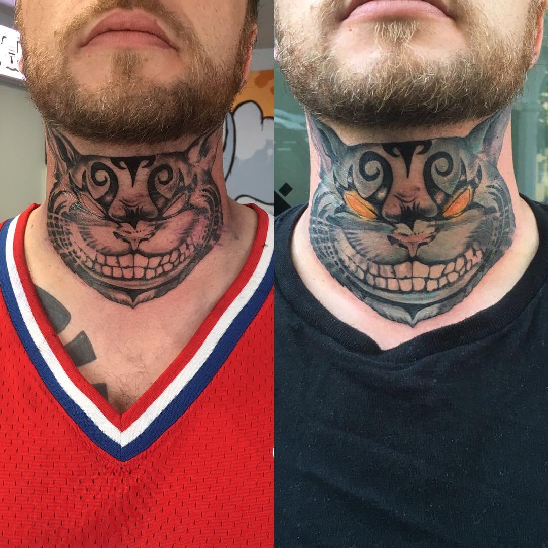 25 Gripping Throat Tattoos That You'll Want On Your Neck