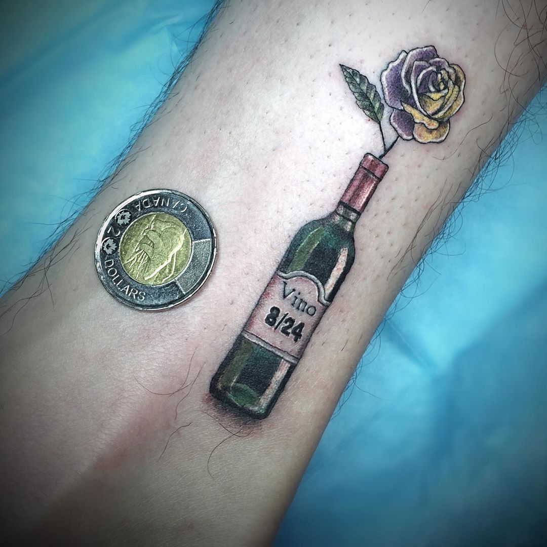 25 Boozy Tattoos for Those Who Enjoy Wine Time