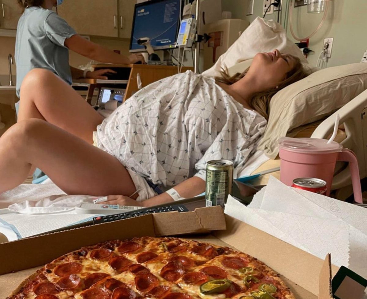 Dad Criticized For Eating Pizza While Wife Gives Birth