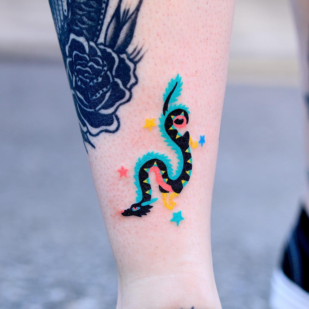 25 Neon Tattoos That Crank the Color to the Max