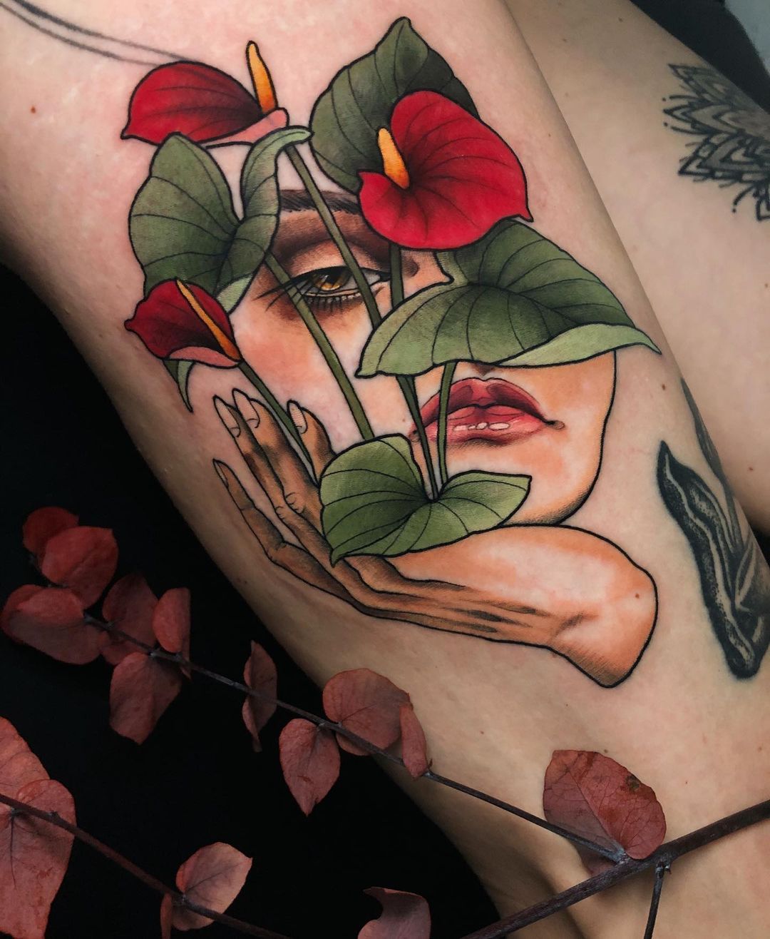 Anthurium chrystallinum 🪴🍃✨ @raventhorn.manor.tattoo 💕 #anthurium#leaves#tattooartist#tattoobotanica#utah#saltlakecity#saltlakecitytattoo  | Instagram