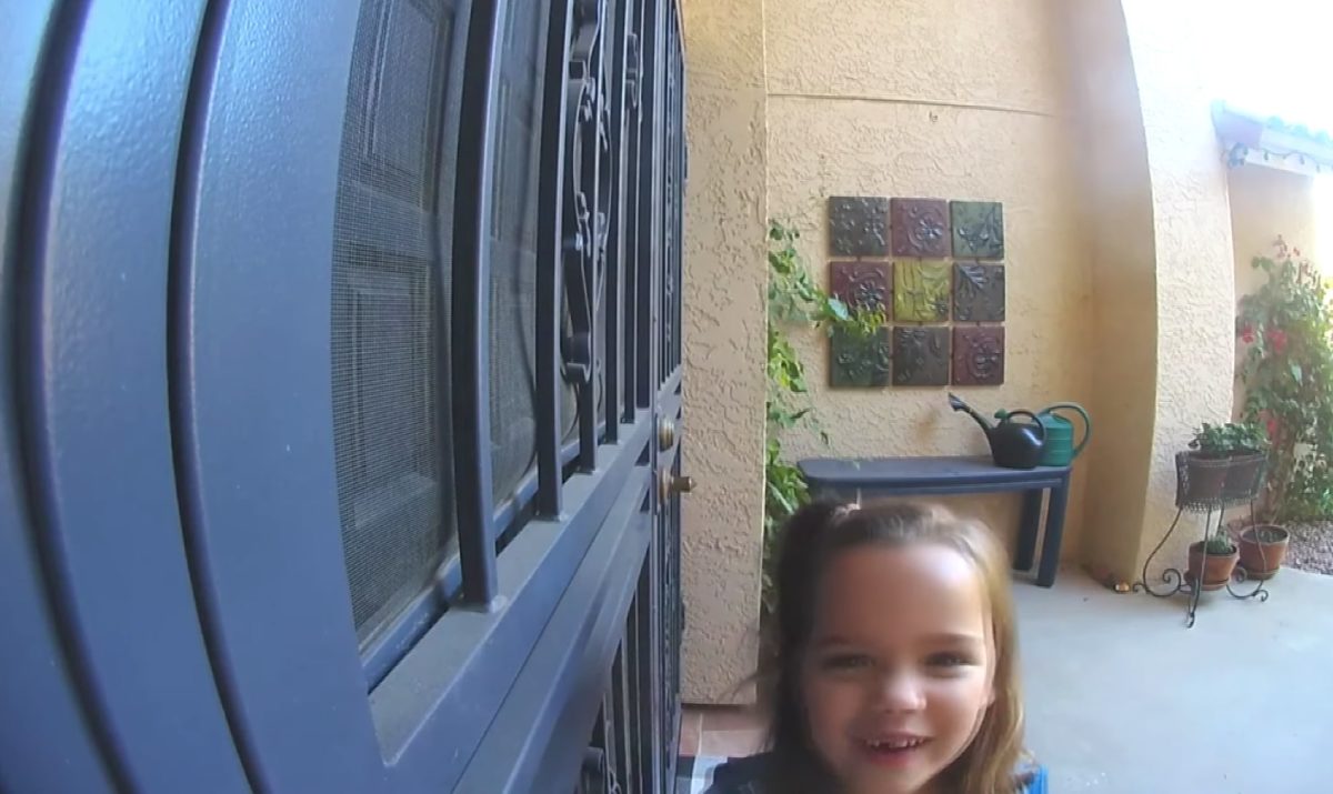 Girl Scout Pitches Cookies To Neighbors By Doorbell Camera