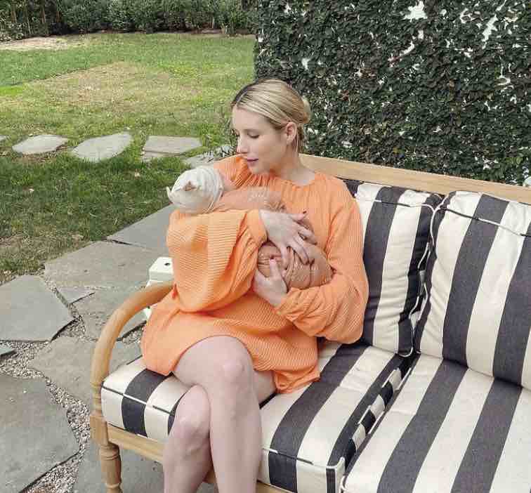emma roberts shares first sweet pic of son