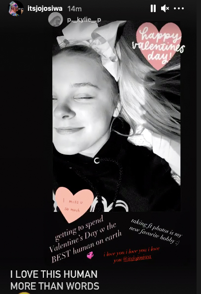 jojo siwa and kylie celebrated their first valentine's day together