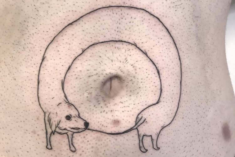 25 Funny Belly Button Tattoos to Neaten Up Your Navel