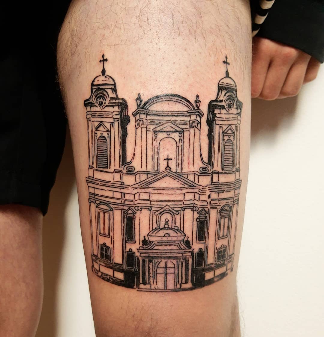 25 Architecturally Inspired Cathedral Tattoos That Embrace Gothic Style