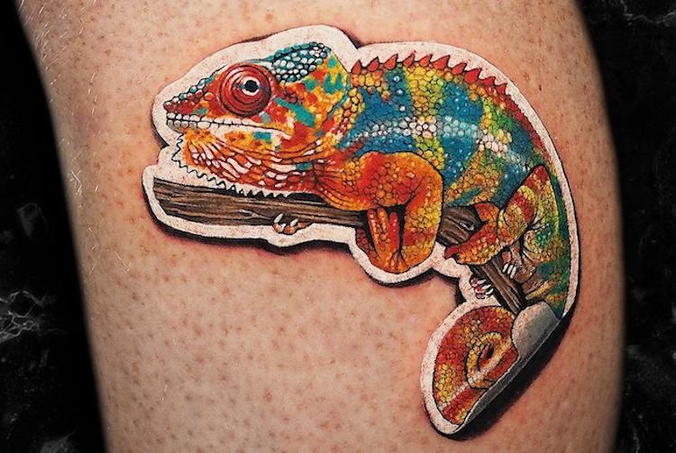 25 sticker tattoos that look like they peel off