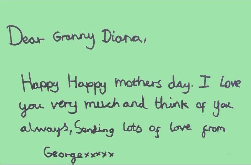 prince george and princess charlotte write letters to 'granny diana' while celebrating britain's mother's day