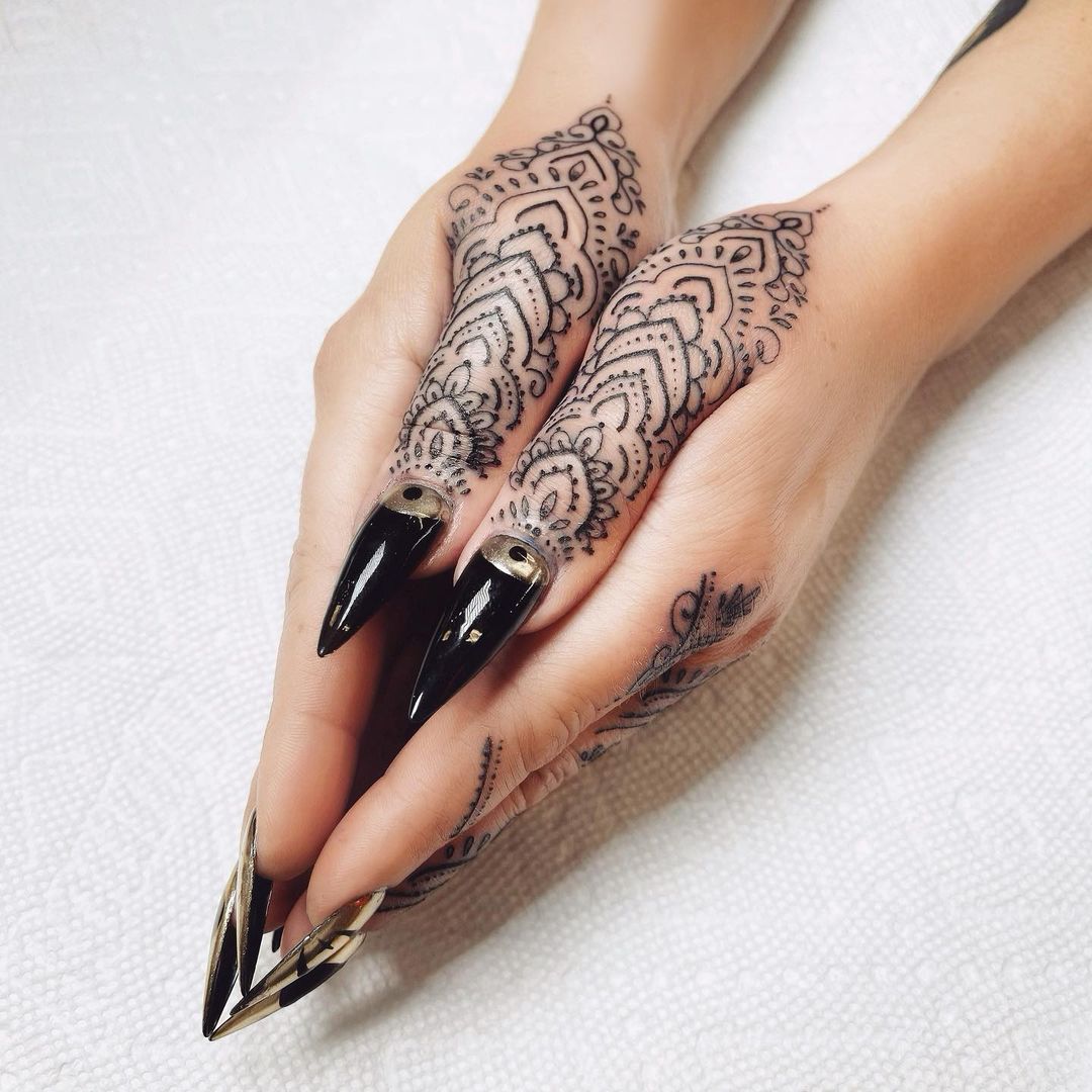 Chrissy Teigan Just Got Finger Tattoos, Let's Discover More Ways to Decorate Your Digits with Ink | Would you get tattoos on your fingers like Chrissy Teigen just did?