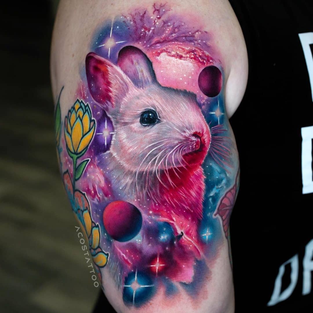 the future is up! 25 space tattoos to explore this huge 2021 tattoo trend