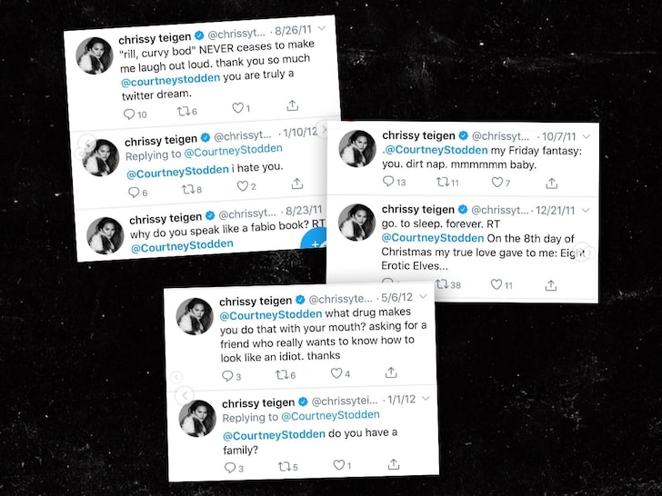 chrissy teigen mortified after old tweets reveal her telling then-teen courtney stodden to take a 'dirt nap'