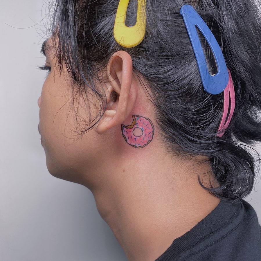 behind the ear tattoos