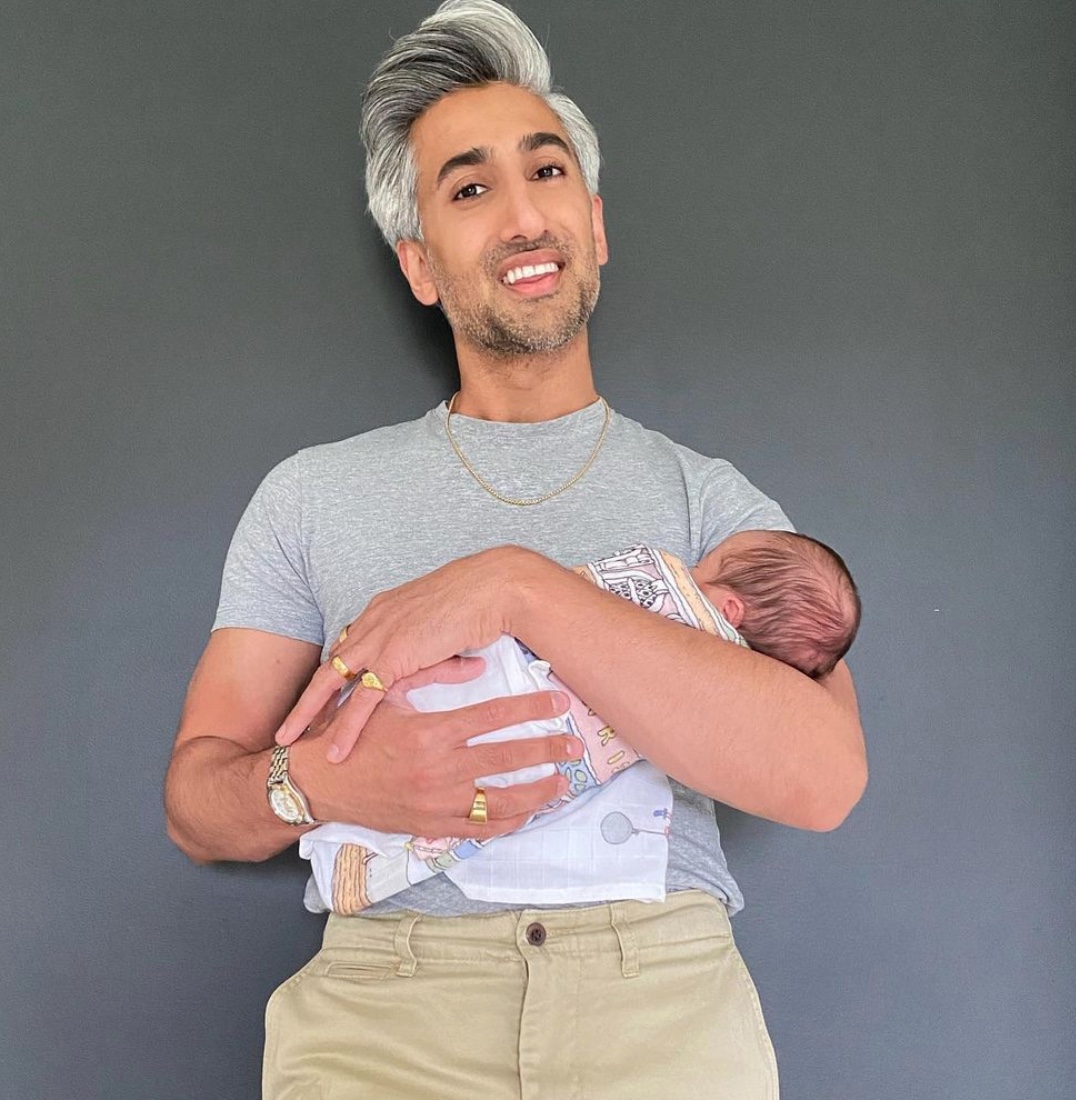 tan france and his partner rob announce the birth of their son, who came 7 weeks early