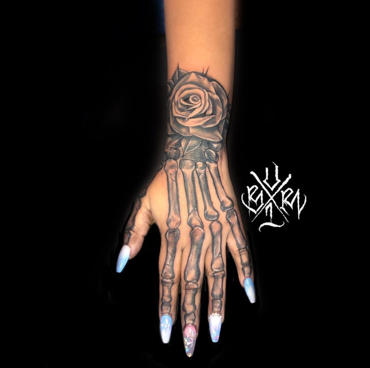 Check Out These 32 Creepy-Cool Skeleton Hand Tattoos! 